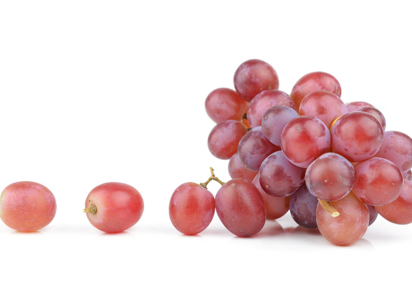 石のピンクの葡萄(大小2個)