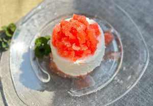 【冷凍】ブラッドオレンジグラニータ添えのクリームチーズ | チーズケーキ | 空山チーズ工房
