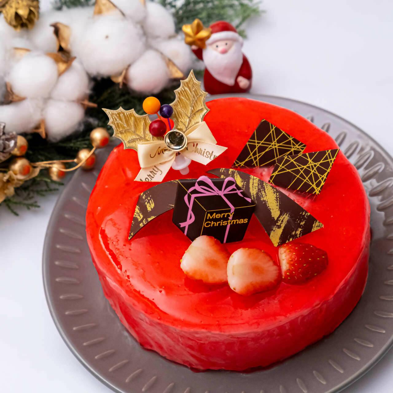 クリスマスホールケーキいちごのムースのアンドュゥトュラ クリスマスホールケーキいちごのムースのアンドュゥトュラ