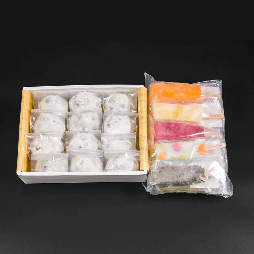 【冷凍】くずバーと豆大福の2種セット|和菓子|三秀堂-和菓子-和菓子 湘南ひらつか 三秀堂