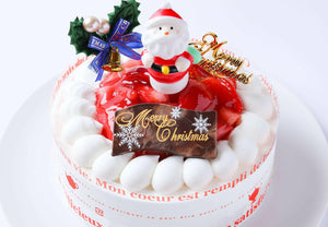 【冷凍】クリスマスいちごデコレーションケーキ | ケーキ | 写真ケーキのサンタアンジェラ - スイーツモール