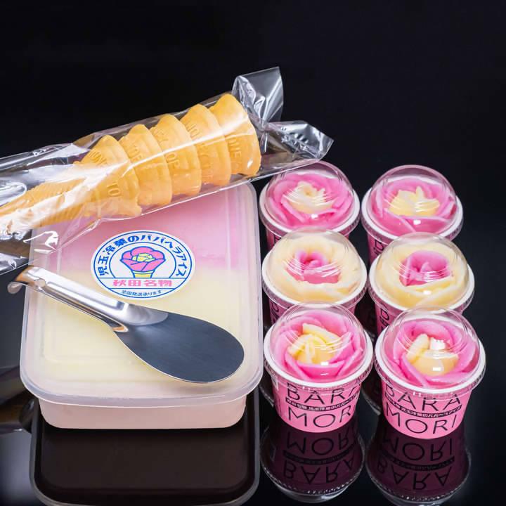 児玉冷菓のババヘラアイス] アイスタッパバラ盛りカップセットの通販お取り寄せ アイスクリーム 児玉冷菓のババヘラアイス