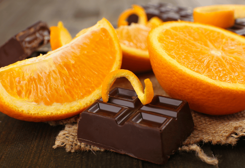 オレンジにチョコ