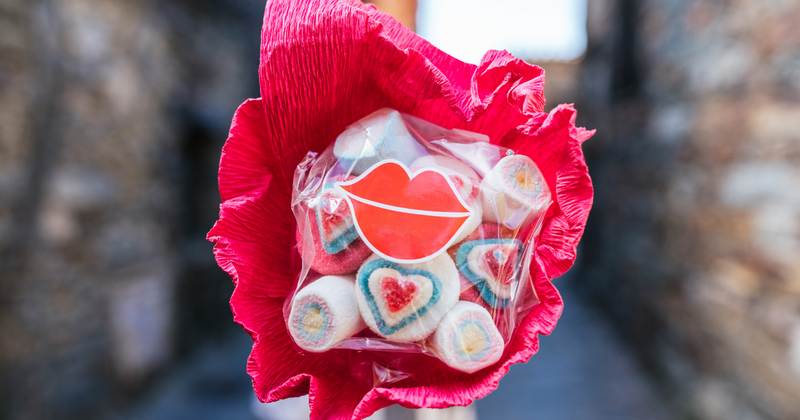 花束のお菓子