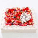 【店頭受取】たっぷりイチゴのスクエアデコレーション｜ケーキ｜パティスリーアングレーズ