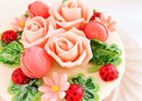 幸せのシンボルとお花の生クリームデコ 卵除去可能| ケーキ | ル・メナジェ