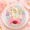 ポップアップキャラクターカラフルクリームフォトケーキ | ケーキ | サプライズケーキ専門店 菓の香
