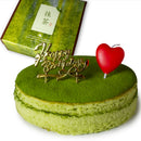 【冷凍】抹茶スフレチーズケーキ 5号 | チーズケーキ | 魔法洋菓子店ソルシエ｜抹茶 スフレ チーズ ケーキ