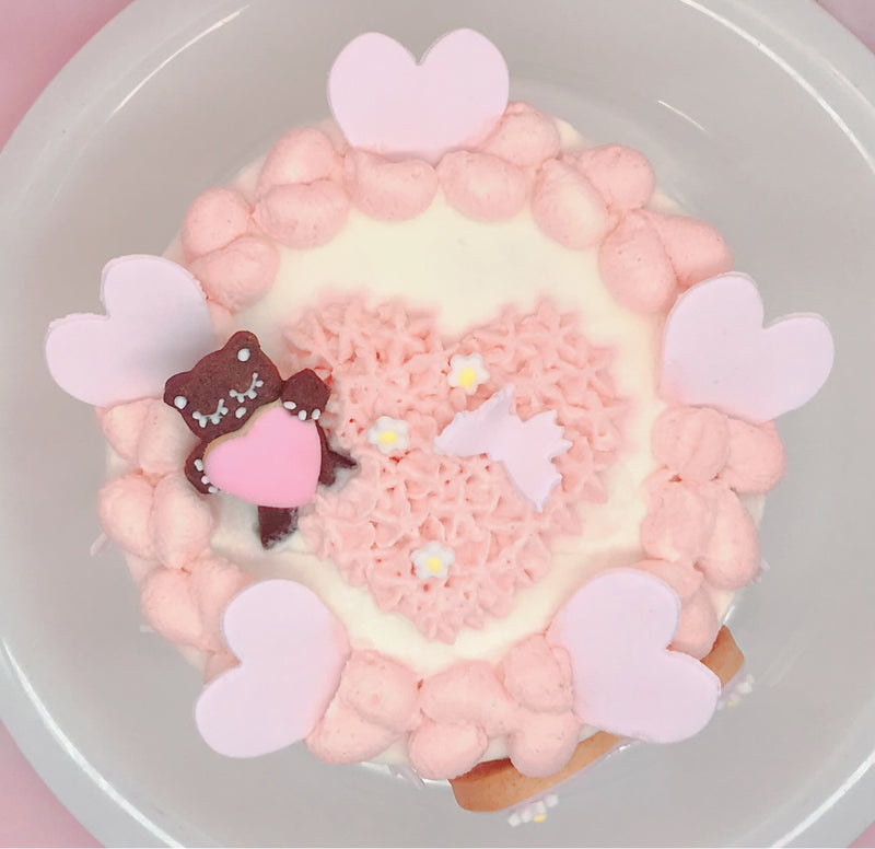【冷凍】ハートくまケーキ 12cm｜ケーキ｜予約専門菓子店Daisy｜ハートのケーキ