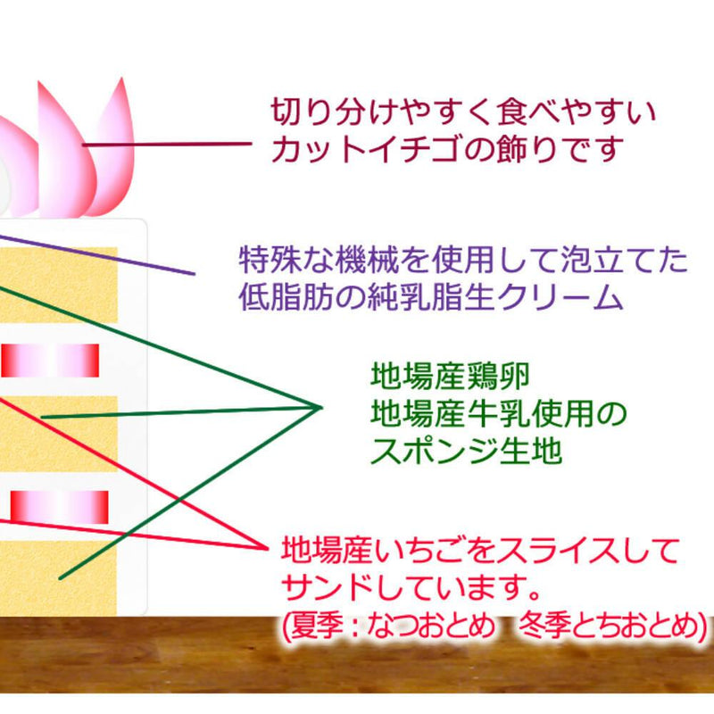 【店頭受取】季節の地場産苺デコレーション | ケーキ | ル・シェーヴルフイユ