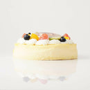 【冷凍】みずみずしいフルーツが乗った写真ケーキ 濃厚スフレ チーズ ケーキ デコレーション 15.5cm ｜ケーキ｜いちごおじさんの洋菓子工房 | ケーキ 写真 プレート・誕生日ケーキ 写真 - スイーツモール