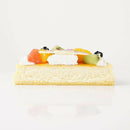 【冷凍】みずみずしいフルーツが乗った写真ケーキ 濃厚スフレ チーズ ケーキ デコレーション 15.5cm ｜ケーキ｜いちごおじさんの洋菓子工房 | ケーキ 写真 プレート・誕生日ケーキ 写真 - スイーツモール