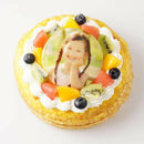 【冷凍】みずみずしいフルーツが乗った写真ケーキ ミルクレープ 17.5cm｜ケーキ｜いちごおじさんの洋菓子工房│ミルクレープ ホール - スイーツモール