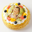 【冷凍】みずみずしいフルーツが乗った写真ケーキ ミルクレープ 17.5cm｜ケーキ｜いちごおじさんの洋菓子工房│ミルクレープ ホール - スイーツモール