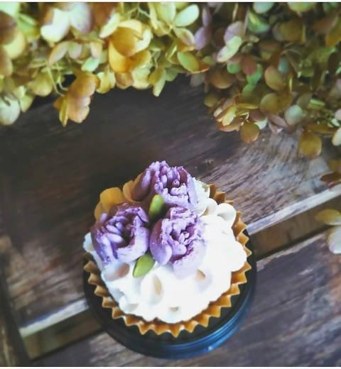 【店頭受取】紫芋のフラワーケーキ 2個セット｜ケーキ｜フォーチュンキッチン - スイーツモール