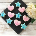 【常温】ハート・星型アイシングクッキー 2枚組 | 星型クッキー・星のクッキー・アイシングクッキー 星 | Dream Sweets Factory - スイーツモール