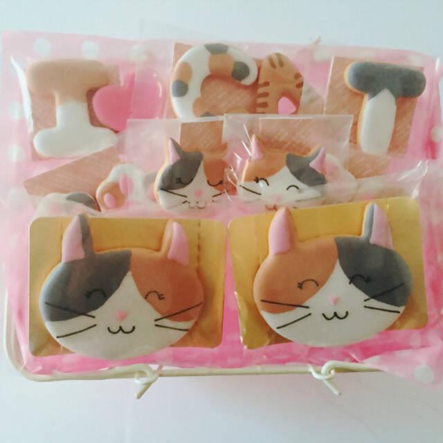 【店頭受取】2/22は猫の日！猫ちゃんアイシングクッキーセット | 猫 アイシングクッキー・アイシングクッキー ねこ | Dream Sweets Factory - スイーツモール
