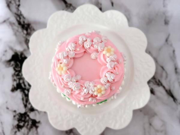 【冷凍】色が選べるお花と苺のセンイルケーキ 4号 12cm | ケーキ | La vie en Rose | 韓国風ケーキ・센일 - スイーツモール