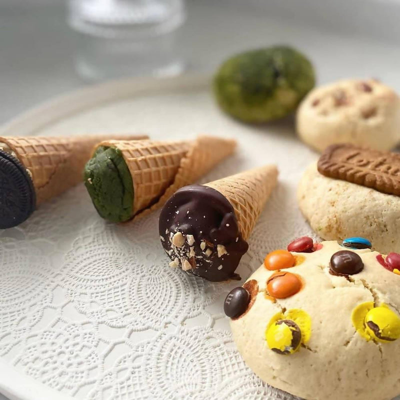 【冷蔵】アイスクリームみたいなクッキードゥ×シュガーコーン アソート3個セット | クッキー | Cookie LAB 幸せを運ぶクッキー屋さん - スイーツモール