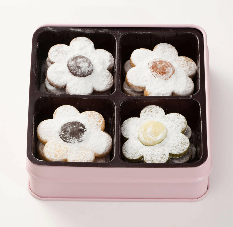 【冷蔵】鹿児島産使用お花のリンツァーアウゲン4種セット | クッキー | atelierA - スイーツモール
