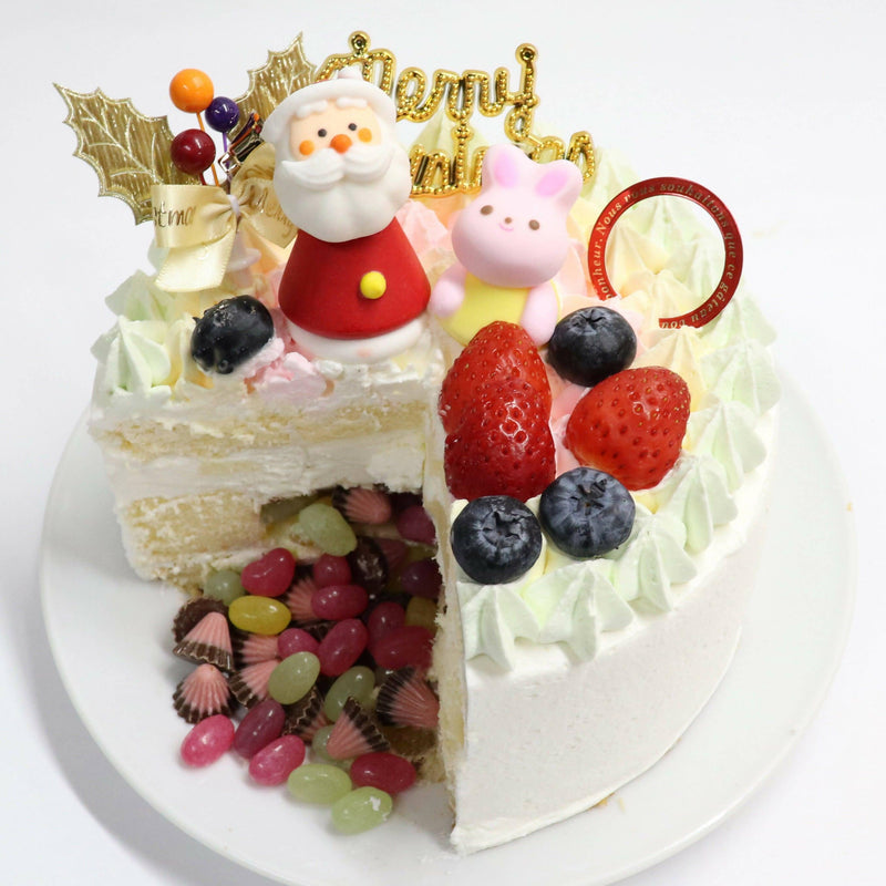 【冷凍】クリスマス ギミックケーキ 5号 15cm　 | ケーキ | 峰月堂 | クリスマスデコレーションケーキ - スイーツモール