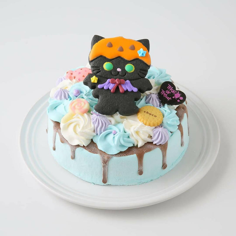 【冷凍】黒猫ハロウィンケーキ 5号 | ケーキ | La vie en Rose | 黒猫 ケーキ・猫 スィーツ - スイーツモール