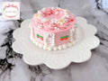 【冷凍】色が選べるお花と苺のセンイルケーキ 4号 12cm | ケーキ | La vie en Rose-ケーキ-La vie en Rose