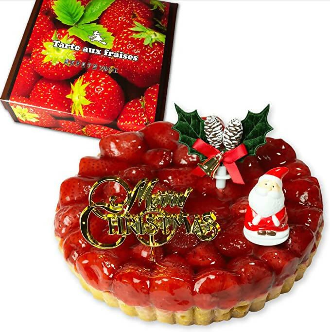 【冷凍】クリスマス用にも♪ 苺のコンポートタルト 魔法洋菓子店ソルシエ-タルト-魔法洋菓子店ソルシエ
