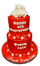 【冷凍】赤いお祝ケーキ 2段｜ケーキ｜CRAZYCAKE - スイーツモール