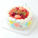 【冷凍】生クリーム苺 苺2段サンド(バースデーオーナメント+パーティークラッカープレゼント) 6~12号 | ケーキ | 手作り菓子の店 バースデーケーキ - スイーツモール