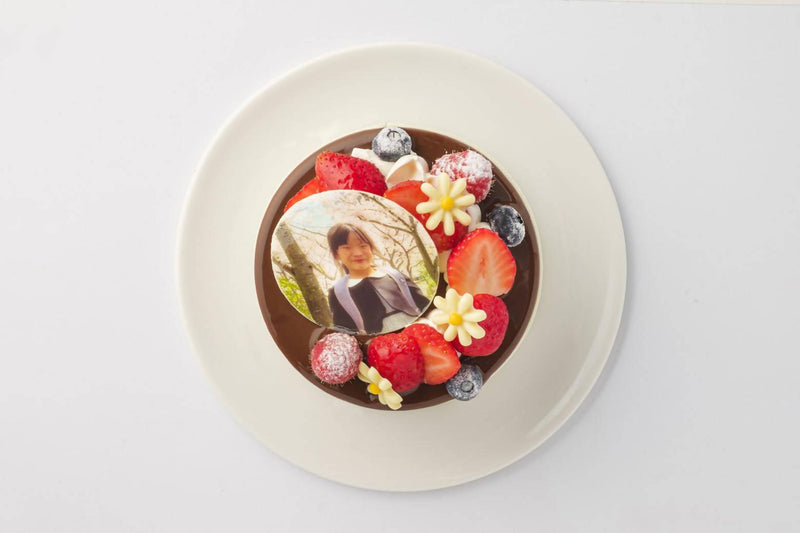 【冷凍】三種のチョコを使ったショコラトリオ 写真プレート付き | チョコレートケーキ | レ・コロレ - スイーツモール