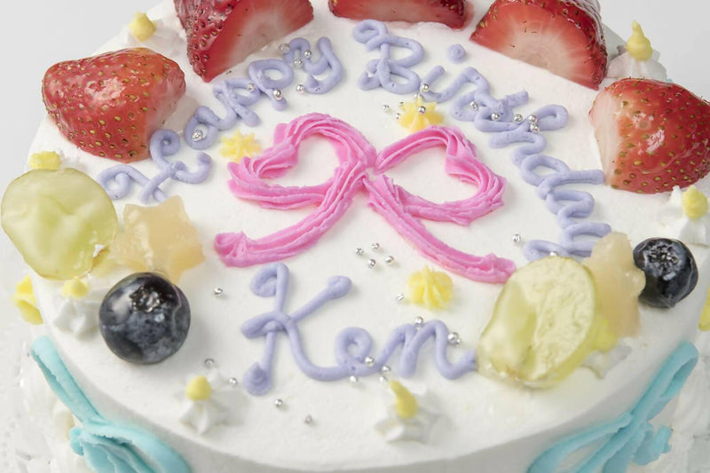【冷蔵】ラウンドシェイプ・リボン | ケーキ | マジックケーキデコ-ケーキ-マジックケーキデコ