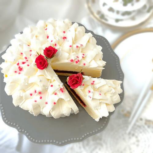 【冷凍】純生 ホワイトローズ レアチーズケーキ 5号 | チーズケーキ | バラのマドレーヌのお店ランジェラ - スイーツモール