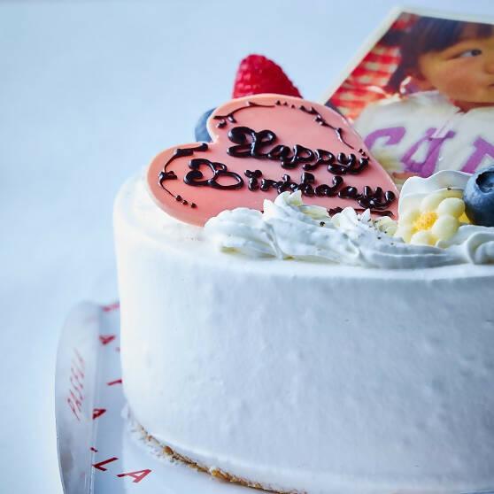 【冷凍】ホワイトクリーム写真ケーキ｜ケーキ｜ベリーズスイーツキッチン-ケーキ-ベリーズスイーツキッチン