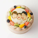 【冷凍】みずみずしいフルーツが乗った写真ケーキ チョコ生クリーム｜ケーキ｜いちごおじさんの洋菓子工房│チョコクリーム ケーキ - スイーツモール