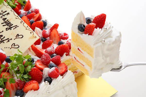 【冷蔵】ビックサプライズ スクエアケーキ | ケーキ | ベリーズスイーツキッチン-ケーキ-ベリーズスイーツキッチン