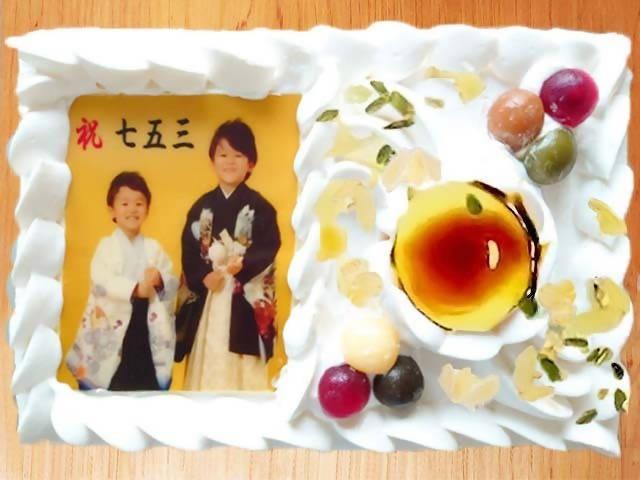 【冷凍】プリン付き写真ケーキ ｜ケーキ｜Santa CHUBO！-ケーキ-Santa CHUBO！
