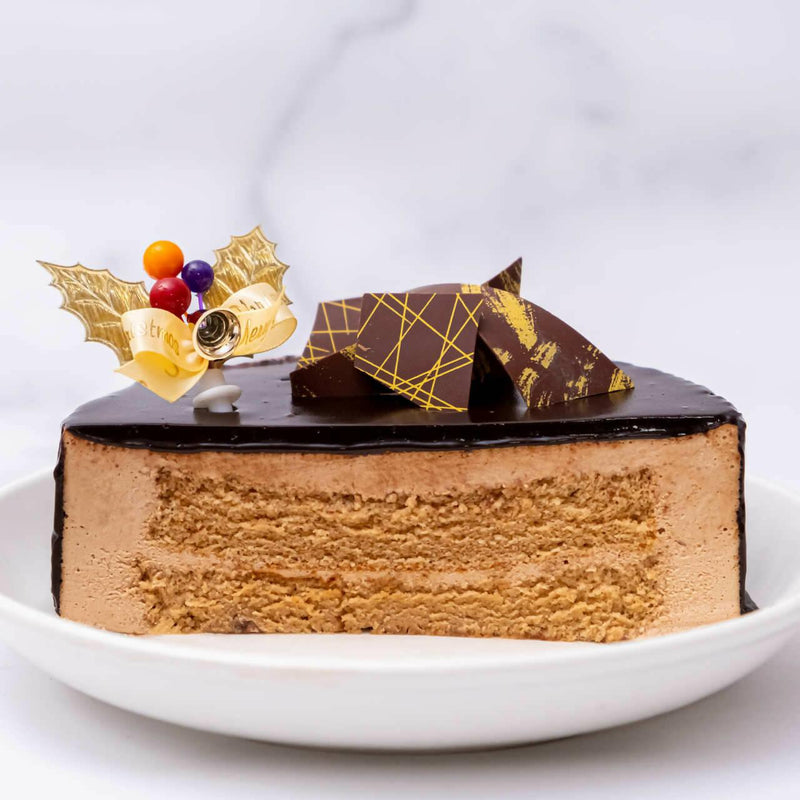 【冷凍】Holly ショコラ 5号 15cm クリスマスケーキ | チョコレートケーキ | 峰月堂 | グラサージュ ケーキ | チョコレート ケーキ グラサージュ - スイーツモール