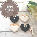 【店頭受取】ウエディングハート型 新郎新婦のアイシングクッキー 2枚×5袋セット | クッキー | Dream Sweets Factory - スイーツモール