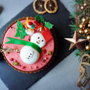 【冷凍】雪だるまの「だーさん」と楽しむクリスマスチョコムースタルト | タルト・雪だるまケーキ | Calme（カルム）| サンタケーキ - スイーツモール