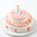 【冷凍】キュートな二段ケーキ・苺のバースデーデコレーションケーキ | ケーキ | 写真ケーキのサンタアンジェラ | ケーキ 二段 | 誕生日ケーキオーダー - スイーツモール