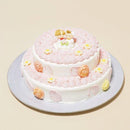 【冷凍】キュートな二段ケーキ・苺のバースデーデコレーションケーキ | ケーキ | 写真ケーキのサンタアンジェラ | ケーキ 二段 | 誕生日ケーキオーダー - スイーツモール