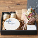 【冷凍】ドライフラワーブーケとスイーツのセット｜チーズケーキ｜CALMATI（カルマーティ） - スイーツモール