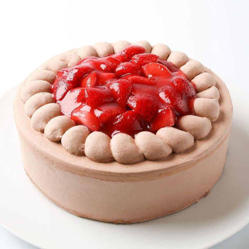 【冷凍】苺のチョコ生クリームのバースデーケーキ | ケーキ | 写真ケーキのサンタアンジェラ-ケーキ-写真ケーキのサンタアンジェラ