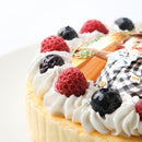 【冷凍】ベイクドチーズのバースデー写真ケーキ 5号 | チーズケーキ| 写真ケーキのサンタアンジェラ - スイーツモール