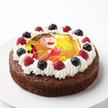 【冷凍】ガトーショコラのバースデーケーキ 写真も対応 5号 | チョコレートケーキ | 写真ケーキのサンタアンジェラ-チョコレートケーキ-写真ケーキのサンタアンジェラ