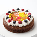 【冷凍】ガトーショコラのバースデーケーキ(5号)・写真プリント チョコ | チョコケーキ 写真/チョコレートケーキ/ガトーショコラ バースデーケーキ | 写真ケーキのサンタアンジェラ | プリントケーキ - スイーツモール