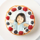 【冷凍】スフレチーズのバースデー写真ケーキ 5号 | チーズケーキ | 写真ケーキのサンタアンジェラ - スイーツモール