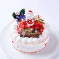 【冷凍】クリスマスいちごデコレーションケーキ | ケーキ | 写真ケーキのサンタアンジェラ - スイーツモール