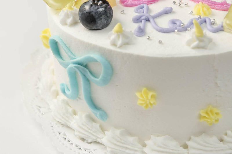【冷蔵】ラウンドシェイプ・リボン | ケーキ | マジックケーキデコ-ケーキ-マジックケーキデコ